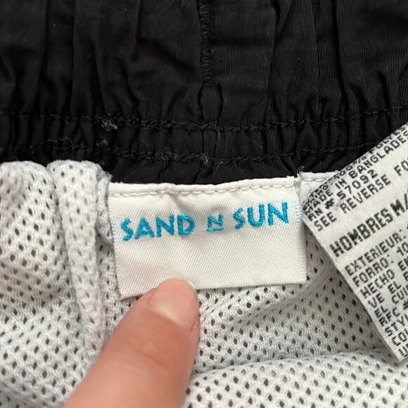 Vintage Sand N Sun Men’s Classic Retro Nylon Mesh Lining‎ Swimming Trunks Size M - Picture 3 of 8